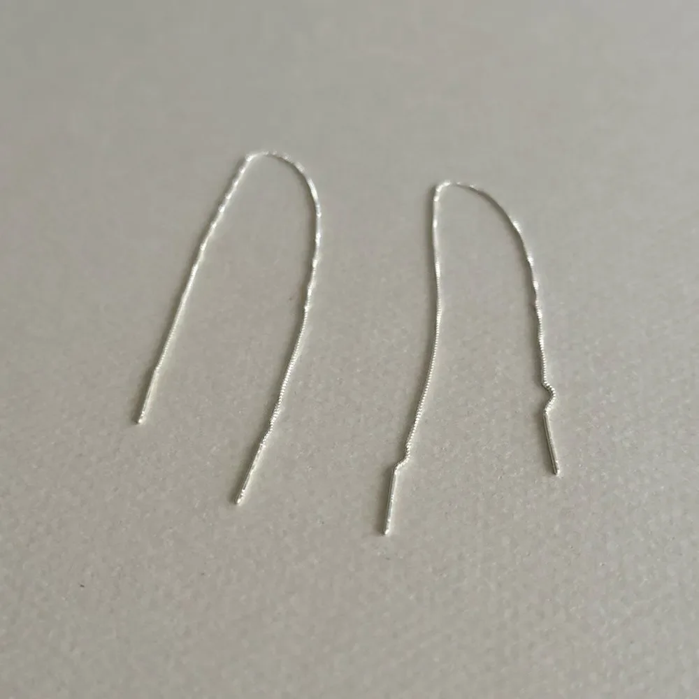 Silver Drop Earrings #2138